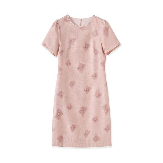 【高货wl】全新升级【铂金会员312/天猫419/差价107】(33316)洛诗琳蝴蝶刺绣天丝麻连衣裙2025夏季法式气质显瘦A字裙女 商品图3