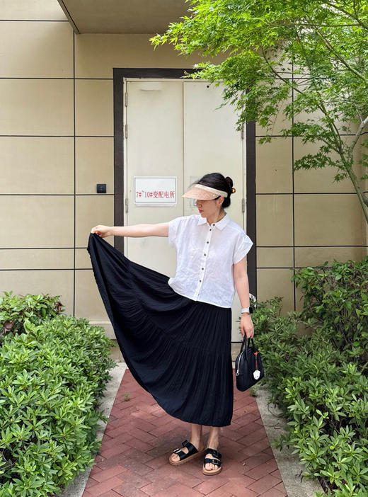 夏--超薄日本面料手工压褶--显瘦垂顺半身裙【包邮+三天无理由退huan】 商品图5