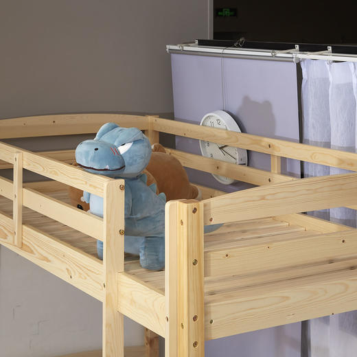 【家具】双层床 90 自然色/中棕色 商品图3