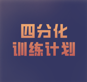一周训练计划（四分化）