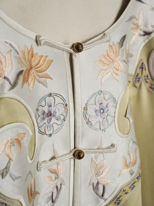 盛唐牡丹大师系列| 重工吉祥如意苏绣外套-香蕉黄 商品图1