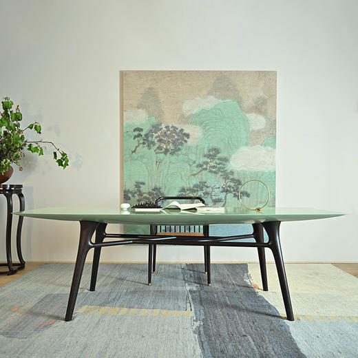 大漆丘山长方桌 商品图1