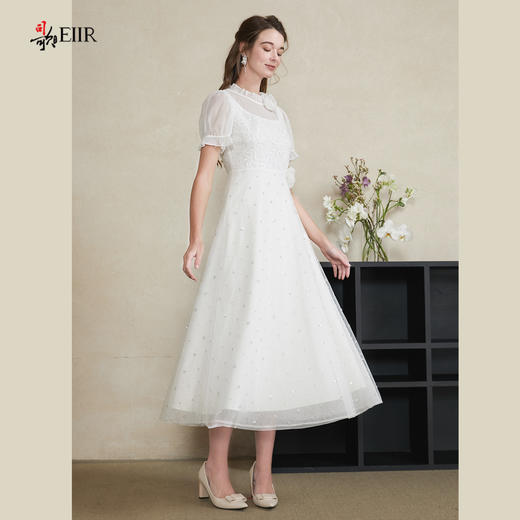 司歌钉珠仙气白连衣裙A911164X 商品图4