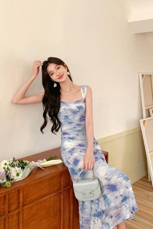 SUMMER & SAGE 法式蓝色度假风吊带裙开衫套装 20301 商品图3