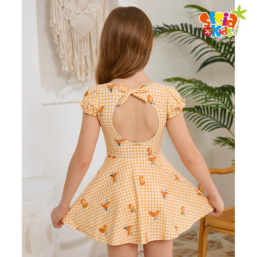 sisia2025新款女童连体泳衣中大童女孩夏季海岛度假泡温泉游泳衣SGS24-01a 商品图2