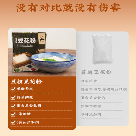 非转基因豆花粉 | 5分钟轻松还原经典美味 豆香浓郁 细腻爽滑Q弹  富含优质蛋白和8种氨基酸 DIY甜咸豆花随心搭配 营养又好吃 商品图2