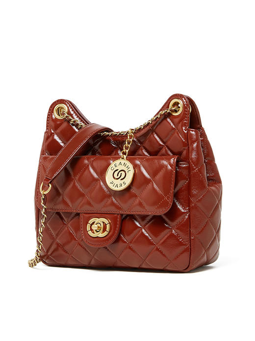 【预售3天】小香风包包女2025新款菱格链条腋下包高级感流浪包单肩斜挎包D2856 商品图4