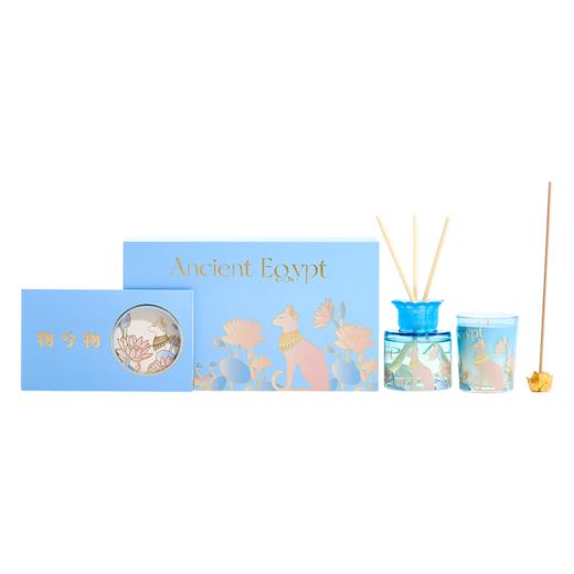 大英博物馆 盖亚·安德森猫系列 无火香氛蜡烛香薰线香礼盒 埃及睡莲 商品图8