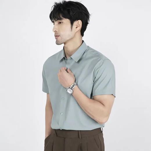 桑蚕丝短袖衬衫｜挺括有型，吸湿排汗 商品图4