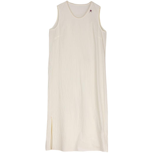 牧衣游原创 60支纯棉手绣无袖背心连衣裙女 紫霞【不支持会员折】 商品图4