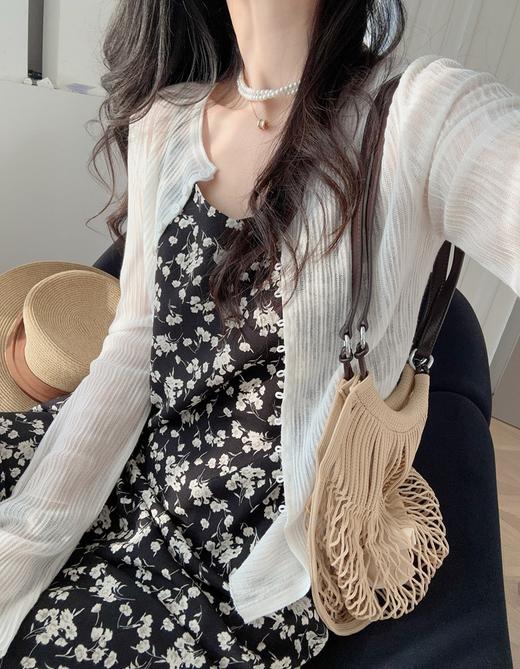 法式浪漫V领随身小碎花吊带雪纺裙显瘦连衣裙 商品图10