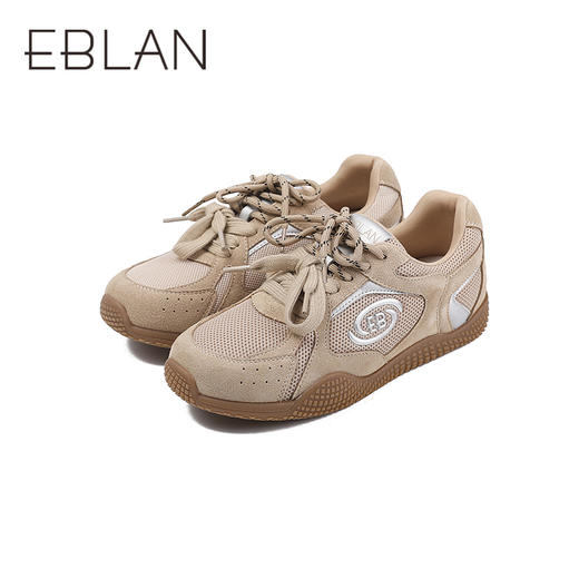 伊伴秋季双鞋带德训鞋复古感橡胶大底单鞋B25467201 商品图3