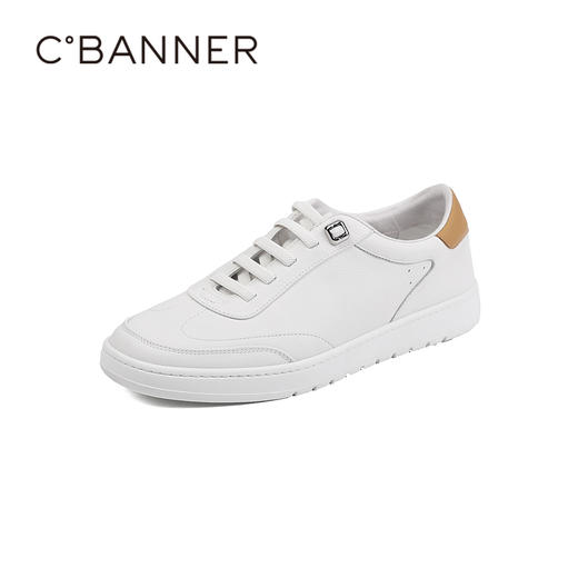 千百度秋季真皮德训鞋舒适低跟橡胶底男鞋德训鞋A25431062 商品图0