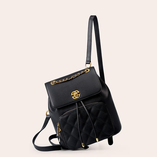 【预售3天】小香风链条双肩包质感通勤旅行小背包新款书包D2361 商品图2