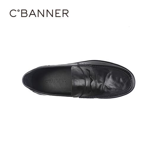 千百度秋季轻韧牛皮革鞋面男鞋乐福鞋（豆豆鞋）A25466581 商品图2