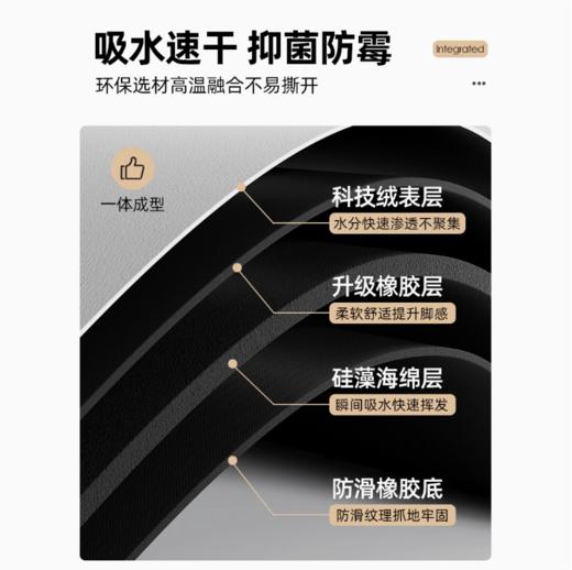慢说厨房长地垫防滑防油可擦免洗硅藻泥吸水垫门口耐脏脚垫子家用地毯 商品图5