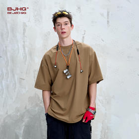 BJHG不计后果简约轻薄透气短袖t恤男夏季宽松潮牌美式休闲半袖T恤