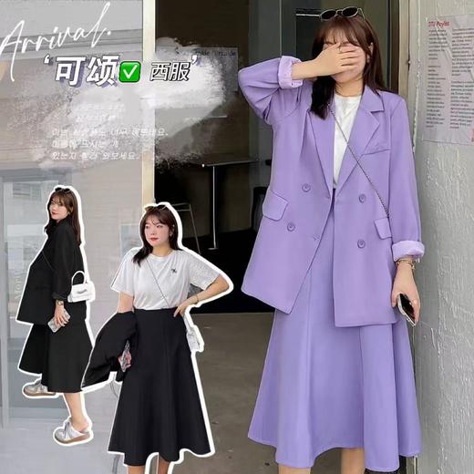 双十二福利！【诗铭洛可】XCY211西服OL风双排扣宽松通勤气质单件外套 商品图0