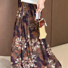 【现货】良木礼真丝印花半裙（0549962）