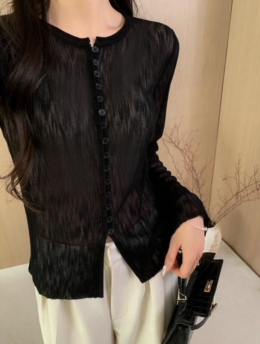 圣罗兰同款竹节麻天丝开衫防晒空调衫自带性感 商品图3