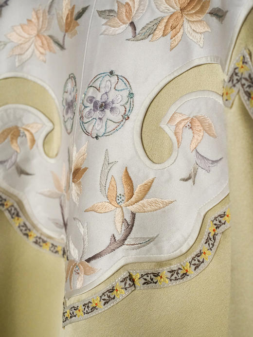 盛唐牡丹大师系列| 重工吉祥如意苏绣外套-香蕉黄 商品图4