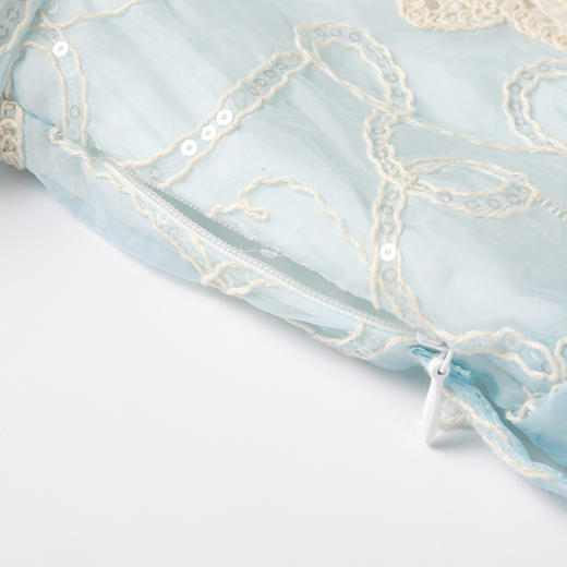 奢姿大码女装2025夏季减龄蝴蝶结绑带时尚连衣裙胖妹妹镂空裙子9952869803 商品图3