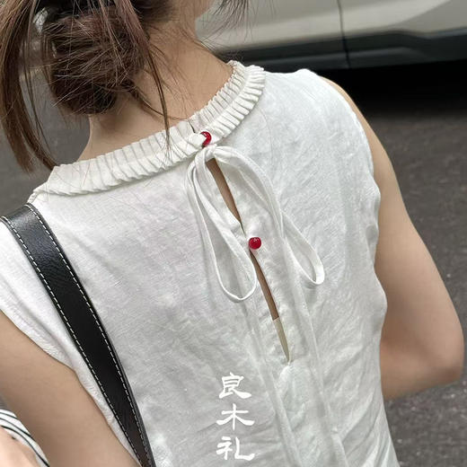 【现货】良木礼亚麻连衣裙（披肩）（66735） 商品图4