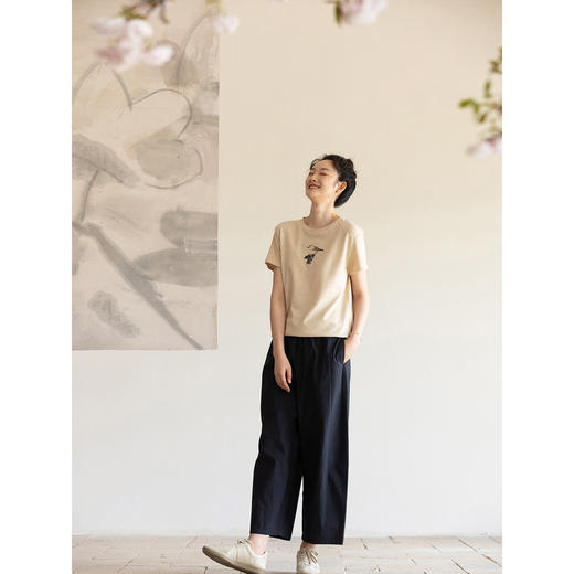 牧衣游原创 汉麻棉印花T恤短袖 限量福利款 莺莺【不支持会员折】 商品图2