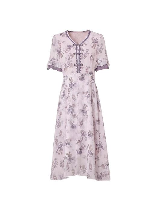 全新升级【铂金会员257/天猫339/差价82】(35635)洛诗琳印花连衣裙夏女2025新款高级漂亮好看时尚气质休闲女装裙子 商品图4