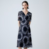 EITIE爱特爱夏季新款V领收腰法式通勤显瘦印花连衣裙7807527 商品缩略图2