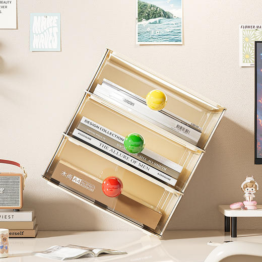 【红/黄/绿】娜家可叠加抽屉式收纳盒 商品图5