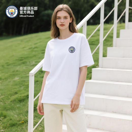 【官方正版】曼城俱乐部 | 夏季新款白色休闲T恤清爽透气基础款短袖 商品图2