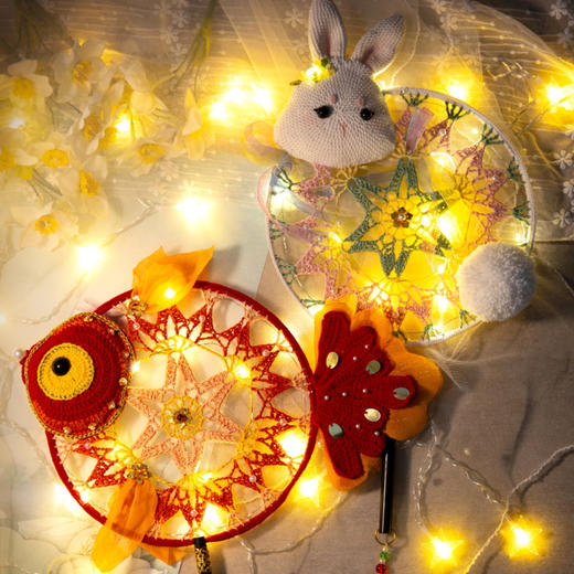 苏苏姐家乐游团扇手工DIY中国风编织钩针毛线团自制材料包 商品图4