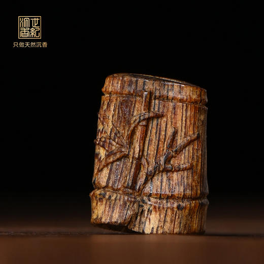 竹丨天然芽庄白奇楠雕件 沉水级 0.75克 SP11490 商品图0