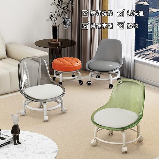 滑轮矮凳家用万向轮门口懒人换鞋凳多功能美缝轮滑椅子坐凳小板凳 商品图0