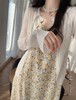 法式浪漫V领随身小碎花吊带雪纺裙显瘦连衣裙 商品缩略图1