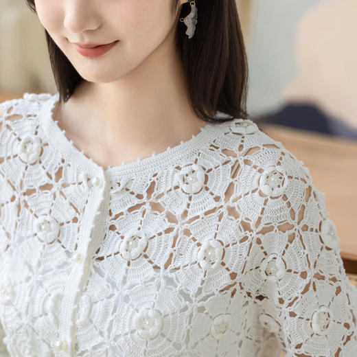 苏苏姐家曼丽开衫手工DIY编织钩针上衣毛线团蕾丝线材料包 商品图4