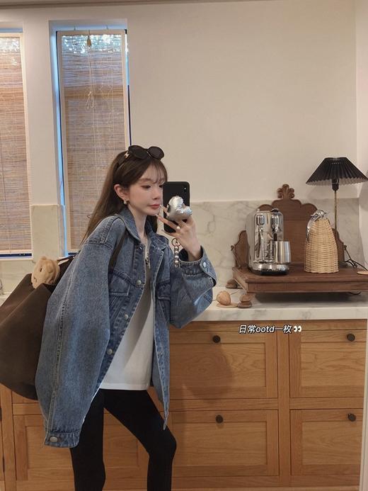 金蘑菇菇  牛仔外套/  百搭休闲牛仔外套 商品图0