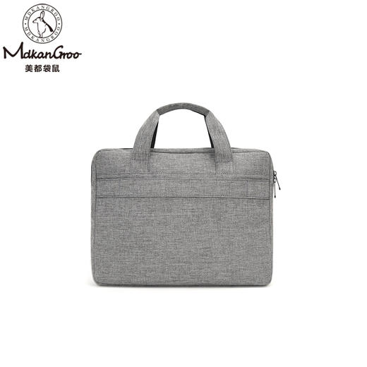 美都袋鼠/MDKANGROO 休闲黑色灰色牛津布手提电脑包可放15.6英寸笔记本电脑MDXXB4008-H（灰） 商品图3