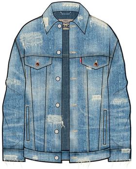 LEVIS男牛仔夹克0016X0000