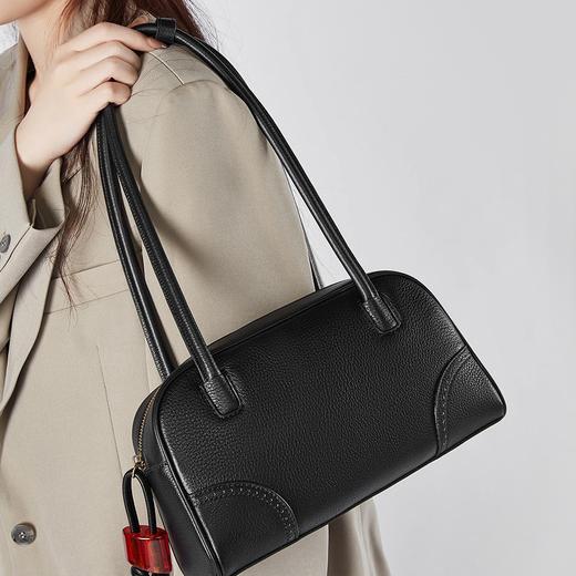 【预售3天】时尚大容量女包2025新款小众设计手提包头通勤保龄球包D2828 商品图1