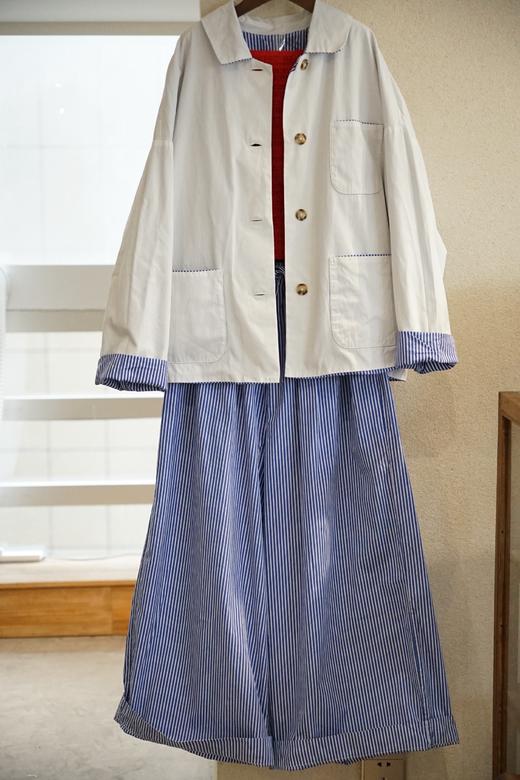 NITTO 蓝白细纹休闲裤 商品图13