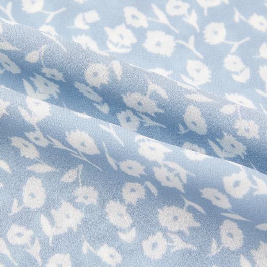 ROMI STUDIO“法式优雅”浅蓝碎花斜裁松紧腰A字半身短裙RWCRXY3698 商品图4