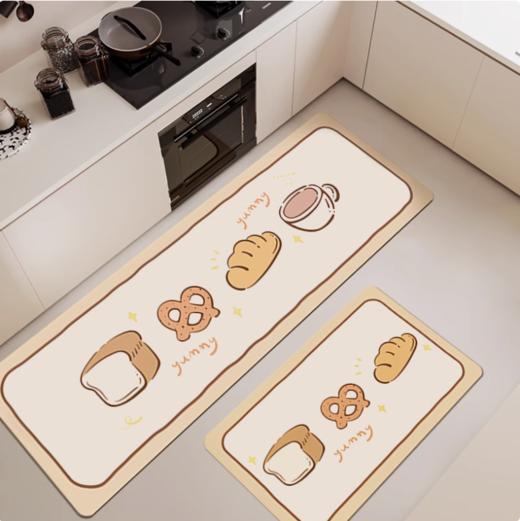慢说厨房长地垫防滑防油可擦免洗硅藻泥吸水垫门口耐脏脚垫子家用地毯 商品图0