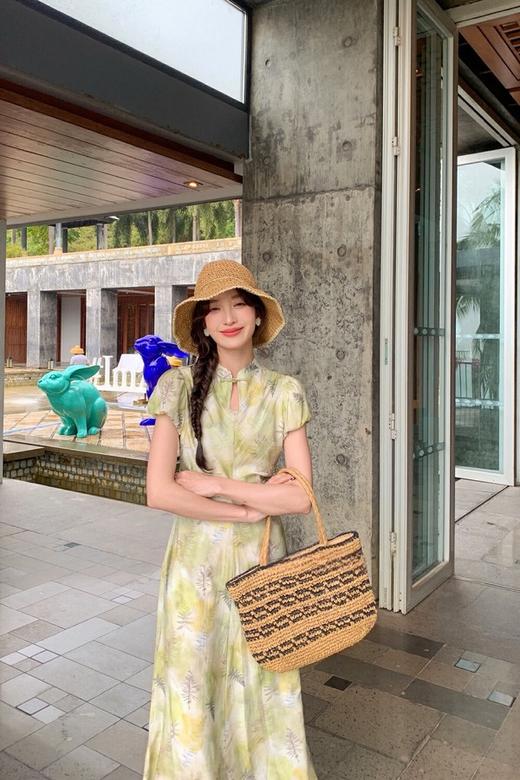 SUMMER & SAGE 新中式盘扣印花连衣裙 20311 商品图4