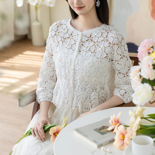 苏苏姐家曼丽开衫手工DIY编织钩针上衣毛线团蕾丝线材料包 商品图2