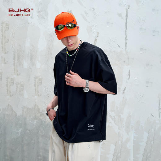 BJHG不计后果简约轻薄透气短袖t恤男夏季宽松潮牌美式休闲半袖T恤 商品图3