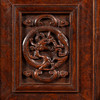 清	黄花梨镶瘿木雕龙纹插屏（一对） 商品缩略图4