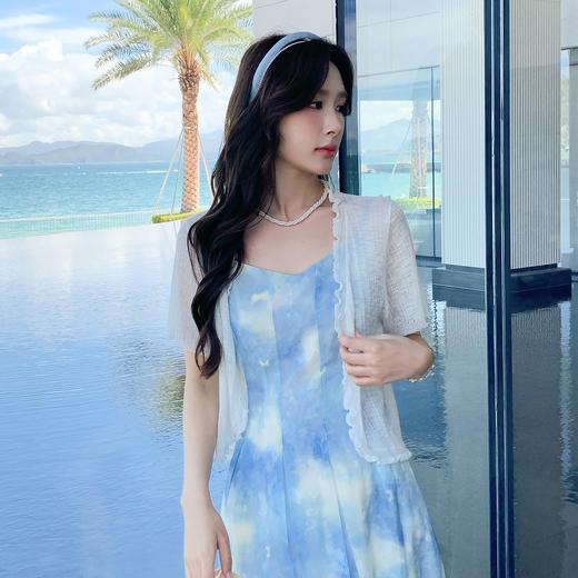 奢姿大码女装2025夏季气质V领针织衫胖妹妹木耳边时尚百搭上衣9852390561A 商品图1