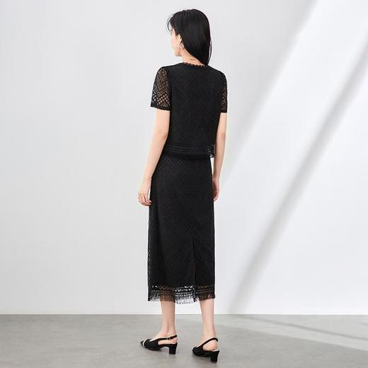 【高货wl】全新升级【铂金会员358/天猫479/差价121】(99318)洛诗琳法式气质小香风蕾丝流苏上衣直筒半身裙两件套女 商品图1